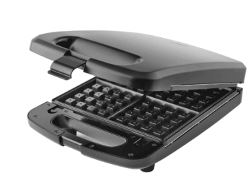 Mainstays 4 Slice Waffle Maker, Removable Plates, Black Matte, Model MS8400778514-1